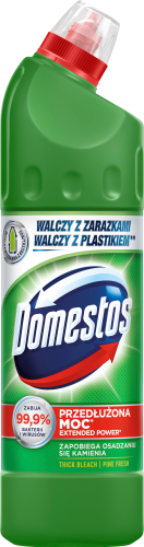 Domestos Przedłużona Moc Pine Fresh Płyn czyszcząco-dezynfekujący 750 ml
