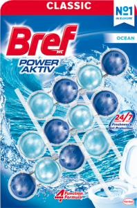 Bref WC Power Aktiv Zawieszka myjąco-zapachowa do muszli WC ocean 3 x 50 g