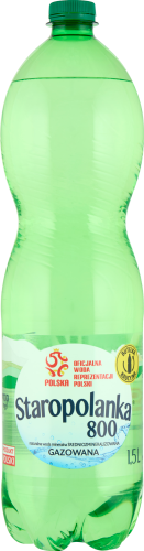 Staropolanka 800 Naturalna woda mineralna średniozmineralizowana gazowana 1,5 l (plus KAUCJA)