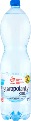 Staropolanka 800 Naturalna woda mineralna średniozmineralizowana niegazowana 1,5 l (plus KAUCJA)