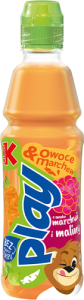 Kubuś Play Owoce & Marchew Napój o smaku marchwi i maliny 400 ml (plus KAUCJA)