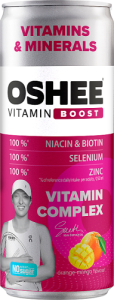 Oshee Vitamin Boost Napój gazowany smak pomarańcza-mango 250 ml (plus KAUCJA)