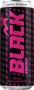 Black Energy Zero Sugar Wild Strawberry Gazowany napój energetyzujący 500 ml (plus KAUCJA)
