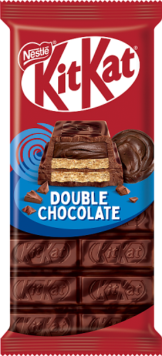 KitKat Double Chocolate Paluszki waflowe oblane mleczną i deserową czekoladą 99 g