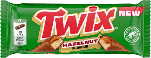 Twix Ciasteczka oblane karmelem i mleczną czekoladą o smaku orzechów laskowych 46 g (2 x 23 g)