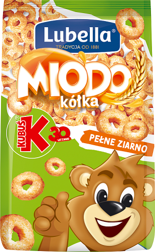 Lubella Miodo kółka Zbożowe kółka z miodem 250 g