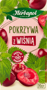 Herbapol Herbatka ziołowo-owocowa pokrzywa z wiśnią 30 g (20 x 1,5 g)