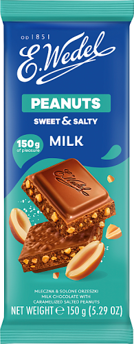 E. Wedel Czekolada mleczna &amp; solone orzeszki 150 g