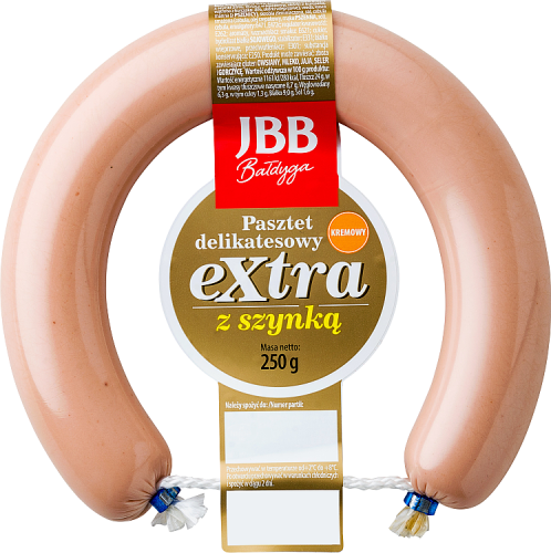 JBB Bałdyga Pasztet delikatesowy extra z szynką 250 g