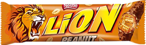 Lion Peanut Nadziewany wafel z karmelem płatkami pszennymi oblany czekoladą mleczną 41 g