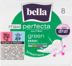 Bella Perfecta Ultra Maxi Green Silky Drai Podpaski higieniczne 8 sztuk