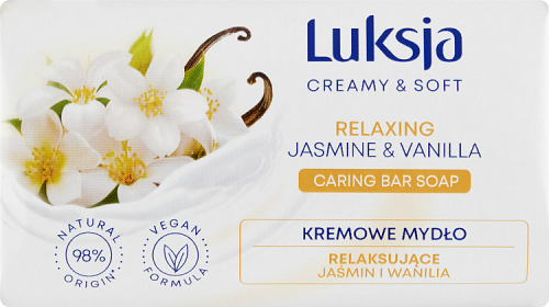 Luksja Creamy &amp; Soft Kremowe mydło relaksujące jaśmin i wanilia 90 g