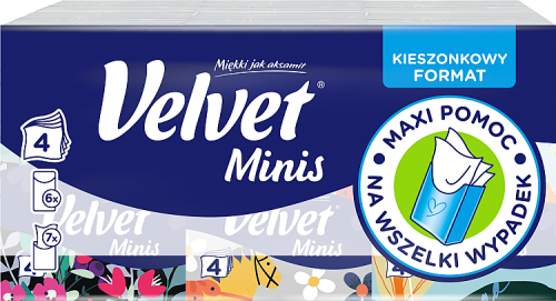 Velvet Minis Chusteczki higieniczne 6 x 7 sztuk