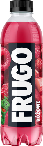 Frugo Różowe Napój wieloowocowy niegazowany o smaku maliny poziomki i rabarbaru 500 ml (plus KAUCJA)