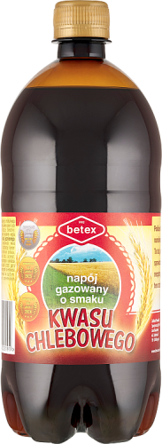 Betex Napój gazowany o smaku kwasu chlebowego 1 l (plus KAUCJA)