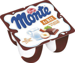 Zott Monte Deser mleczny z czekoladą i orzechami 400 g (4 x 100 g)