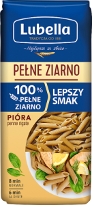 Lubella Pełne Ziarno Makaron pióra 400 g