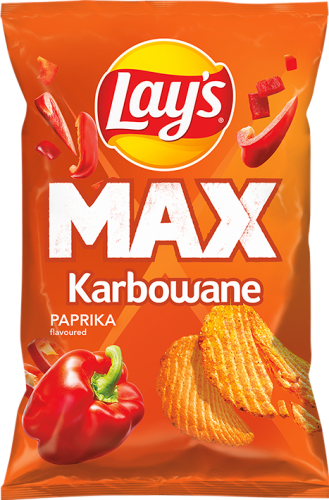 Lay's Max Chipsy ziemniaczane karbowane o smaku papryki 120 g