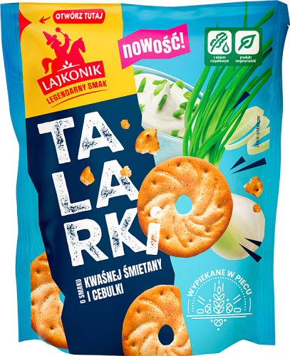 Lajkonik Talarki o smaku kwaśnej śmietany i cebulki 100 g