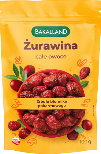 Bakalland Żurawina całe owoce 100 g