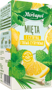 Herbapol Herbatka ziołowo-owocowa mięta z cytryną i trawą cytrynową 30 g (20 x 1,5 g)
