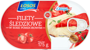 Łosoś Ustka Filety śledziowe w sosie pomidorowym 175 g