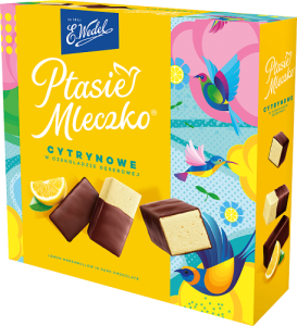 E. Wedel Ptasie mleczko cytrynowe w czekoladzie deserowej 340 g