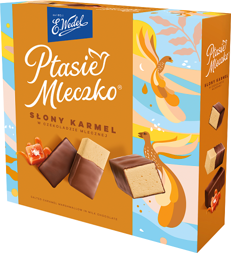 E. Wedel Ptasie mleczko słony karmel w czekoladzie mlecznej 340 g