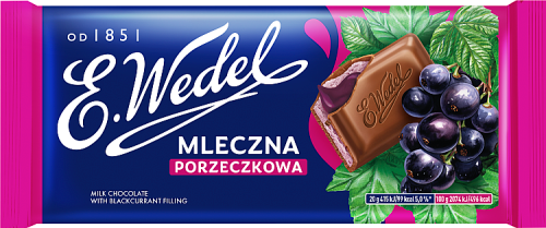 E. Wedel Czekolada mleczna porzeczkowa 100 g