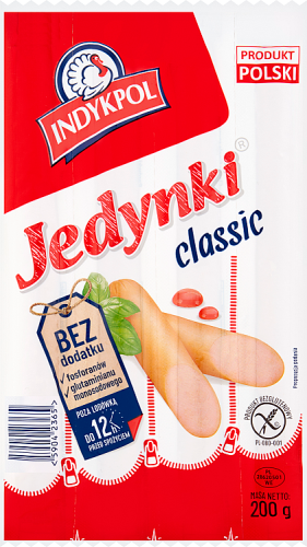 Indykpol Parówki Jedynki classic 200 g