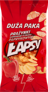 Łapsy Prażynki karbowane o smaku paprykowym 110 g