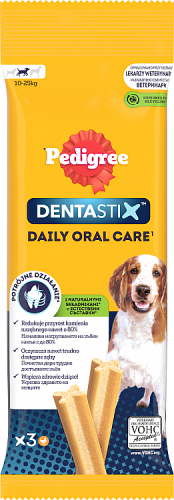 Pedigree DentaStix Karma uzupełniająca dla psów 10-25 kg 77 g (3 sztuki)