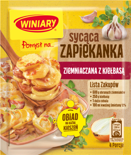 Winiary Pomysł na... Sycąca zapiekanka ziemniaczana z kiełbasą 41 g