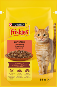 Friskies Karma dla dorosłych kotów w sosie z wołowiną 85 g