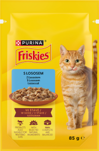 Friskies Karma dla dorosłych kotów w sosie z łososiem 85 g