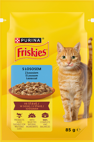 Friskies Karma dla dorosłych kotów w sosie z łososiem 85 g
