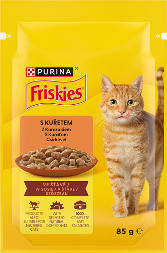Friskies Karma dla dorosłych kotów w sosie z kurczakiem 85 g