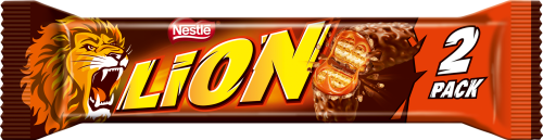 Lion Nadziewany wafel z karmelem i płatkami pszennymi oblany mleczną czekoladą 60 g (2 x 30 g)