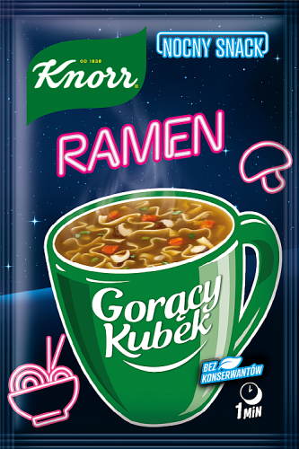 Knorr Gorący Kubek Zupa ramen o smaku kurczaka 16 g