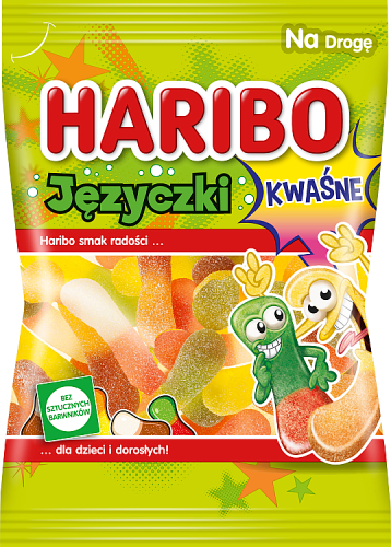 Haribo Języczki Żelki o smaku owocowym kwaśne 85 g
