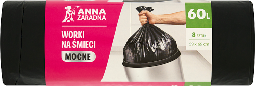 Anna Zaradna Worki na śmieci 60 l 8 sztuk