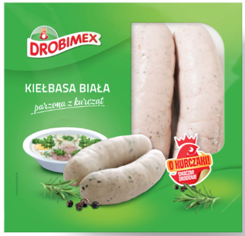 KIEŁBASA BIAŁA PARZONA Z KURCZĄT KG