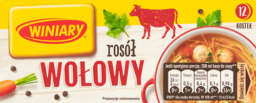 Winiary Rosół wołowy 120 g (12 sztuk)