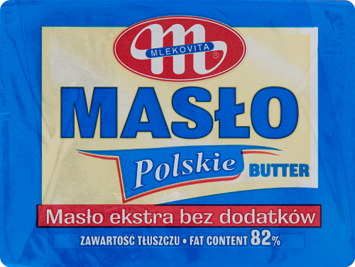 Mlekovita Masło Polskie ekstra bez dodatków 82% 200 g