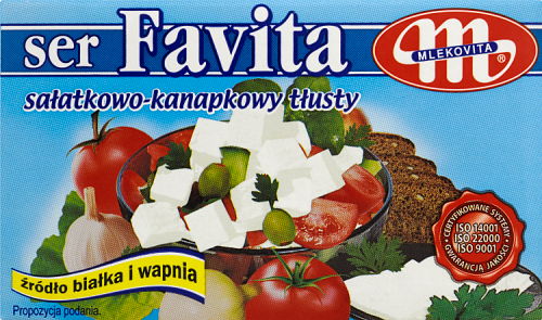 Mlekovita Favita Ser sałatkowo-kanapkowy tłusty 270 g
