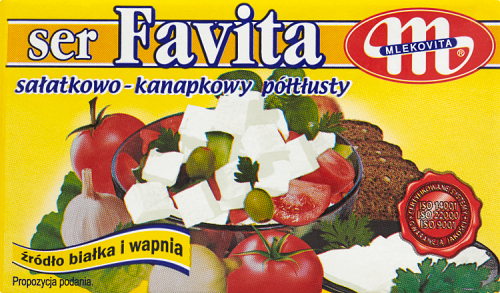 Mlekovita Favita Ser sałatkowo-kanapkowy półtłusty 270 g