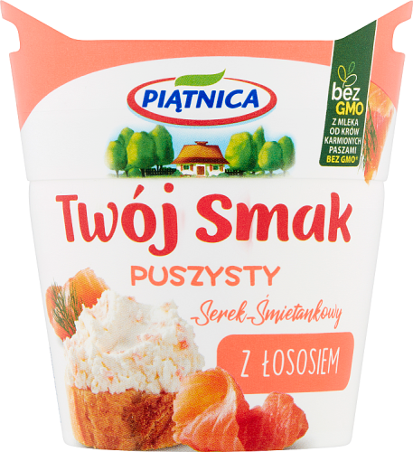 Piątnica Twój Smak Serek śmietankowy puszysty z łososiem 150 g