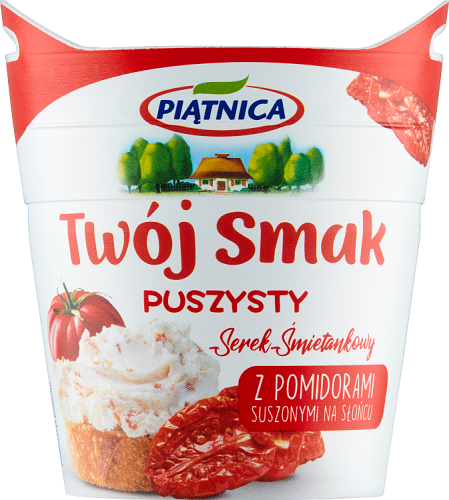 Piątnica Twój Smak Serek śmietankowy puszysty z pomidorami suszonymi na słońcu 150 g