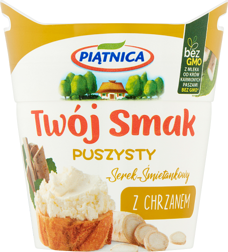 Piątnica Twój Smak Serek śmietankowy puszysty z chrzanem 150 g