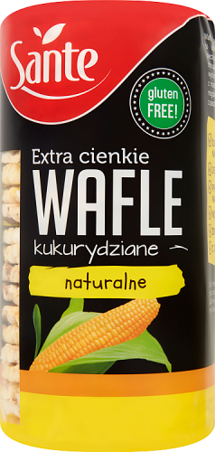 Sante Extra cienkie wafle kukurydziane naturalne 120 g